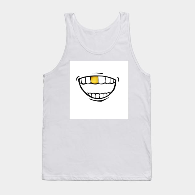 Golden Tooth ,Trendy Mask Tank Top by piksimp